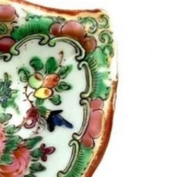 Rose Medallion Rare Antique Decorative Dish Beautiful Collectibles Decor - Picture 6 of 6